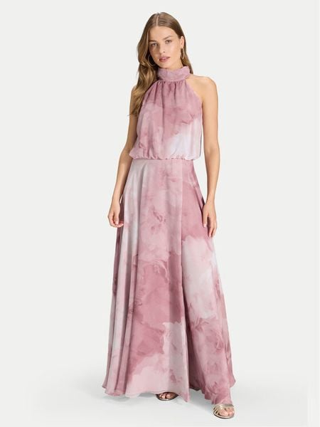 Swing Sukienka wieczorowa 5AJ13000 Różowy Regular Fit. Czerwone sukienki damskie Swing, bez wzorów, z syntetyku, wizytowe, bez kołnierzyka, bez ramiączek. Za 1,249.00 zł.