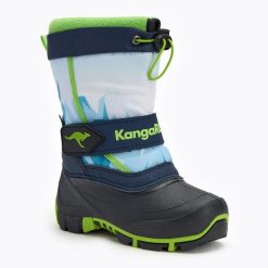 Śniegowce dziecięce KangaROOS Kanga-Bean IV dk. Buty zimowe męskie Kangaroos, z materiału, bez zapięcia. Za 149.99 zł.