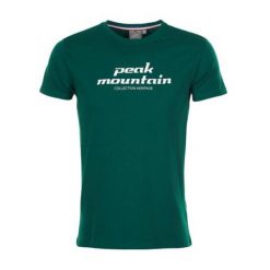 T-shirt Peak Mountain Cosmo. Zielone t-shirty męskie Peak Mountain, m, bez wzorów, bez kołnierzyka. W wyprzedaży za 101.00 zł.