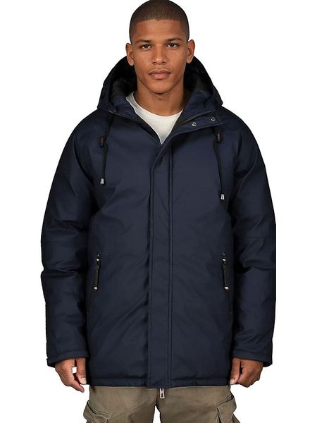 Geographical Norway Parka "Bresley" w kolorze granatowym rozmiar: L. Niebieskie parki męskie Geographical Norway, l, bez wzorów. Za 316.86 zł.
