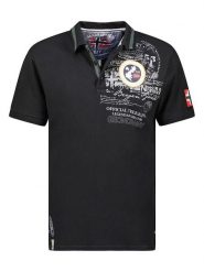 Geographical Norway Koszulka polo "Karuen" w kolorze czarnym rozmiar: S. Czarne koszulki polo męskie Geographical Norway, s, bez wzorów, z bawełny, bez ramiączek. Za 61.60 zł.