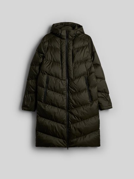 4F Płaszcz zimowy puchowy męski - khaki L. Brązowe płaszcze męskie 4f, na zimę, l, bez wzorów, z materiału. Za 999.99 zł.