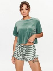 Hunkemöller Koszulka piżamowa 203210 Zielony Comfortable Fit. Zielone koszule nocne damskie Hunkemöller, bez wzorów, z syntetyku. Za 109.99 zł.