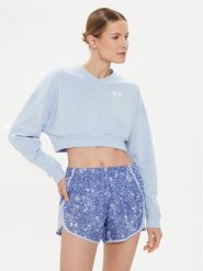 Under Armour Bluza Ua Rival Terry Os Crop Crw 1382738-539 Niebieski Loose Fit. Niebieskie bluzy bez kaptura damskie Under Armour, m, bez wzorów, z bawełny, bez ramiączek, bez kaptura. Za 299.99 zł.