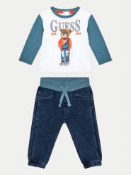 Guess Komplet bluzka i spodnie I5RG18 K8HM4 Kolorowy Regular Fit. Spodnie niemowlęce Guess, z aplikacjami, z bawełny. Za 139.99 zł.
