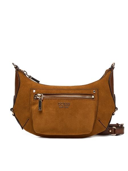Guess Torebka HWSG95 01720 Brązowy. Brązowe torebki klasyczne damskie Guess, z aplikacjami, z materiału, bez dodatków. Za 382.99 zł.