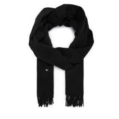 Szalik Tommy Hilfiger. Czarne szaliki męskie Tommy Hilfiger, bez wzorów. Za 649.99 zł.