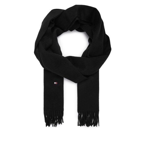 Szalik Tommy Hilfiger. Czarne szaliki męskie Tommy Hilfiger, bez wzorów. Za 649.99 zł.