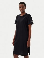 Champion Sukienka codzienna 117782 Czarny Loose Fit. Czarne sukienki damskie CHAMPION, na co dzień, xs, bez wzorów, z bawełny, bez kołnierzyka, bez ramiączek, proste. Za 139.99 zł.