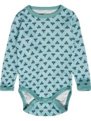 Body z długim rękawem dla dziewczynki Hummel Bambo. Niebieskie koszulki dziewczęce HUMMEL, bez wzorów, z materiału, bez ramiączek. Za 133.00 zł.