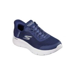 Buty SKECHERS GO WALK FLEX GRAND ENTRY Niebieski. Białe buty sportowe na co dzień damskie Skechers, bez wzorów, trekkingowe, Skechers Sport. Za 349.99 zł.
