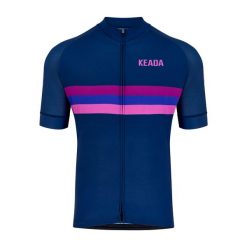 Damska koszulka rowerowa z krótkim rękawem - Sunset. Fioletowe bluzki sportowe damskie KEADA SPORTS, s, bez wzorów, z dresówki, bez ramiączek. Za 332.00 zł.