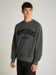 TOMMY JEANS Bluza w kolorze antracytowym rozmiar: L. Czarne bluzy bez kaptura męskie Tommy Jeans, l, z bawełny. Za 267.29 zł.