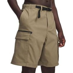 Męskie szorty Under Armour Unstoppable ciemnozielone. Zielone szorty męskie Under Armour, bez wzorów, z elastanu. Za 259.35 zł.