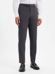 BOSS spodnie z wełny dziewiczej Baukasten - H-Gio-MM-C-NF Mężczyźni Slim Fit szary, 25. Szare spodnie materiałowe męskie Boss, z wełny. Za 599.95 zł.