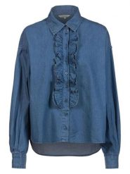 Herrlicher Koszula dżinsowa w kolorze granatowym rozmiar: M. Niebieskie koszule damskie Herrlicher, m, z aplikacjami, z bawełny, bez kołnierzyka, bez ramiączek. Za 143.56 zł.