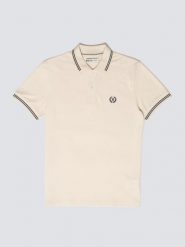 Koszulka męska polo kremowa Poller 103. Białe koszulki polo męskie Big Star, l, bez wzorów, z dzianiny, bez ramiączek. Za 159.99 zł.