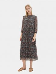 Tom Tailor Sukienka codzienna 1038715 Kolorowy Regular Fit. Sukienki damskie Tom Tailor, na co dzień, bez wzorów, z syntetyku, bez kołnierzyka, bez ramiączek, proste. Za 229.99 zł.