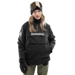 Kurtka snowboardowa damska W6-W Bruson. Czarne kurtki damskie SIROKO, bez kaptura. Za 423.00 zł.