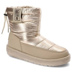 Beżowe Śniegowce Big Star Damskie Zimowe Buty. Brązowe śniegowce damskie Big Star, ze skóry ekologicznej. Za 159.00 zł.