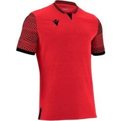 Koszulka Macron Tureis. Czarne topy sportowe damskie Macron, bez wzorów, z materiału, bez ramiączek. Za 254.00 zł.