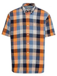 Camel Active Koszula - Regular fit - w kolorze pomarańczowo-niebieskim rozmiar: S. Niebieskie koszule męskie Camel Active, s, bez wzorów, bez kołnierzyka, bez ramiączek. Za 87.40 zł.