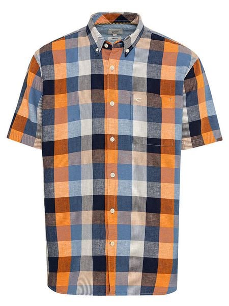 Camel Active Koszula - Regular fit - w kolorze pomarańczowo-niebieskim rozmiar: S. Niebieskie koszule męskie Camel Active, s, bez wzorów, bez kołnierzyka, bez ramiączek. Za 87.40 zł.