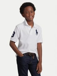 Polo Ralph Lauren Polo 323670257006 Biały Regular Fit. Białe t-shirty chłopięce Polo Ralph Lauren, bez wzorów, z bawełny, bez ramiączek. Za 418.99 zł.