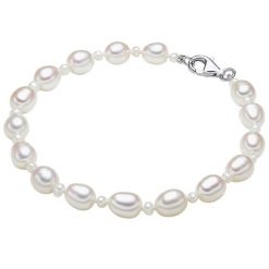 Valero Pearls Bransoletka z pereł srebro wysokiej próby Perła hodowlana słodkowodna srebrny Bransoletki 1 ct Damski. Szare bransoletki damskie Valero Pearls, srebrne. Za 199.99 zł.