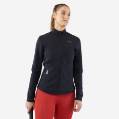 Kurtka tenisowa damska Artengo Soft Dry 900. Czarne kurtki damskie KUIKMA, bez wzorów, z lyocellu, bez kaptura. Za 79.99 zł.