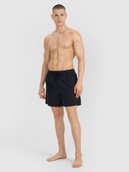 4F Spodenki plażowe boardshorty męskie - czarne XXL. Czarne szorty męskie 4f, na lato, bez wzorów, z syntetyku, wakacyjne. Za 99.99 zł.