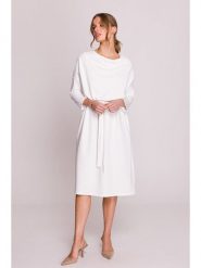 Stylove Sukienka w kolorze białym rozmiar: L/XL. Białe sukienki damskie Stylove, l, bez wzorów, z tkaniny, bez kołnierzyka, bez ramiączek, midi. Za 237.17 zł.