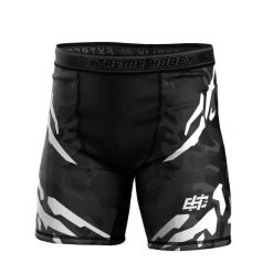Spodenki Vale Tudo do MMA męskie EXTREME HOBBY BLACK PANTHER. Białe szorty męskie EXTREME HOBBY, z elastanu, bez kołnierzyka. Za 179.00 zł.