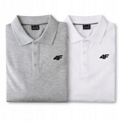 KOMPLET KOSZULEK POLO 4F T-SHIRT MĘSKI ZESTAW 2 SZTUKI. Koszulki polo męskie 4f, m, bez wzorów, z bawełny, bez ramiączek. Za 179.98 zł.