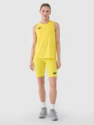 4F Legginsy kolarki treningowe damskie - żółte XS. Żółte legginsy damskie 4f, s, bez wzorów, z dzianiny. Za 109.99 zł.