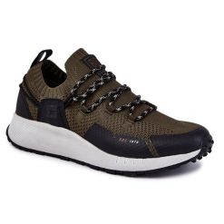 Męskie Buty Sportowe Big Star KK174014 Khaki zielone. Zielone buty sportowe na co dzień męskie bez zapięcia, wspinaczkowe. Za 361.10 zł.