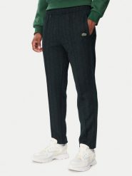 Lacoste Spodnie dresowe XH1440 Zielony ciemny Regular Fit. Zielone spodnie dresowe męskie Lacoste, bez wzorów, z bawełny. Za 769.99 zł.
