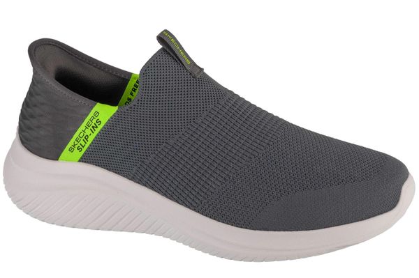 Buty sportowe Sneakersy męskie, Slip-Ins Ultra Flex 3.0 Viewpoint. Szare buty sportowe na co dzień męskie Skechers, z materiału, bez zapięcia, trekkingowe. Za 279.99 zł.