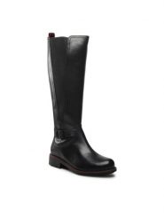 Lasocki Kozaki WI16-VIVA-13 Czarny. Czarne kozaki damskie Lasocki, ze skóry, bez obcasa, na płaskiej podeszwie. Za 184.99 zł.