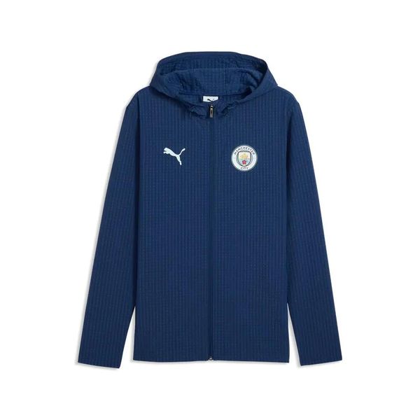 Kurtka dresowa Manchester City 2026/27. Niebieskie kurtki męskie Puma, xs, bez wzorów, z dresówki, sportowe, bez kaptura. Za 475.50 zł.