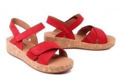 JOSEF SEIBEL 69603 724 400 Evita 03 rot, sandały damskie. Czerwone sandały damskie Josef Seibel, bez wzorów, ze skóry, bez obcasa. Za 339.92 zł.