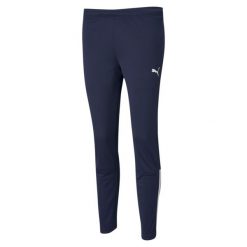 Spodnie damskie Puma Team Liga Training. Białe spodnie materiałowe damskie Puma, bez wzorów, z materiału. Za 152.00 zł.