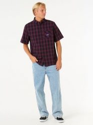 Rip Curl Koszula "Raw Energy" - Regular fit - w kolorze fioletowym rozmiar: L. Różowe koszule męskie Rip Curl, l, bez wzorów, z bawełny, bez kołnierzyka, bez ramiączek. Za 127.05 zł.