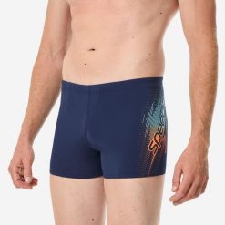 Bokserki pływackie męskie Speedo. Czarne kąpielówki męskie Speedo, m, bez wzorów, z materiału, na fitness i siłownię. Za 69.99 zł.