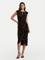 LAUREN RALPH LAUREN Sukienka koktajlowa 200973612001 Czarny Slim Fit. Czarne sukienki damskie Lauren Ralph Lauren, bez wzorów, z syntetyku, wizytowe, bez kołnierzyka, bez ramiączek. Za 679.99 zł.