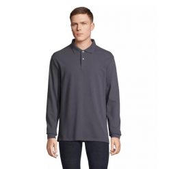 Koszulka polo z długim rękawem Sol's Pacific. Szare koszulki polo męskie SOL'S, m, bez wzorów, z bawełny, bez ramiączek. Za 116.00 zł.