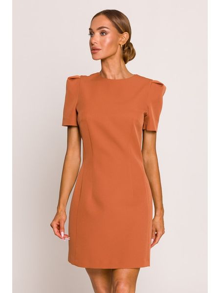 Made of emotion Sukienka w kolorze pomarańczowym rozmiar: XL. Pomarańczowe sukienki damskie Made Of Emotion, xl, bez wzorów, bez kołnierzyka, bez ramiączek, mini. Za 209.99 zł.