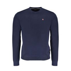 Sweter męski Napapijri Droz 5. Niebieskie swetry męskie Napapijri, m, bez wzorów, bez kołnierzyka. Za 259.99 zł.