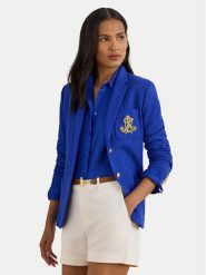 LAUREN RALPH LAUREN Marynarka 200797305032 Niebieski Slim Fit. Niebieskie marynarki i żakiety damskie Lauren Ralph Lauren, xl, bez wzorów, z bawełny. Za 1,499.00 zł.