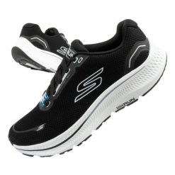 Buty Skechers Go Run sneakersy 220879/BKW czarne. Czarne buty sportowe na co dzień męskie z materiału, bez zapięcia, do biegania. Za 499.69 zł.